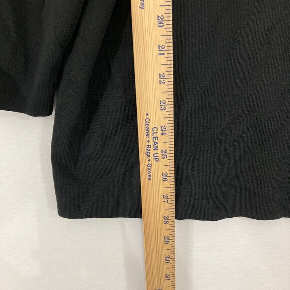 New Cable & Gauge size 2X Black Embellished 3/4 Sleeve Knit Sweater Evening - Picture 4 of 7